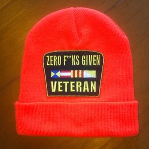 UniSEX ZERO F**CKS ORANGE Cuffed Beanie